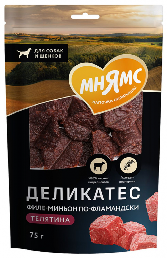 Мнямс Лакомство для собак "Филе миньон по-фламандски" 75 г