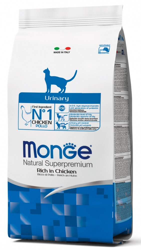 Корм сухой Monge Cat Urinary корм для кошек профилактика МКБ с курицей 1,5 кг