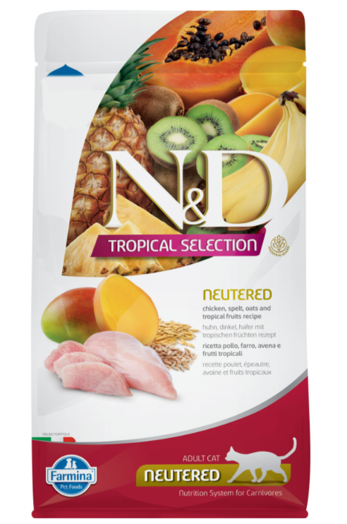 Корм Farmina N&amp;D Tropical Selection Chicken Neutered (низкозерновой) для стерилизованных кошек, с курицей