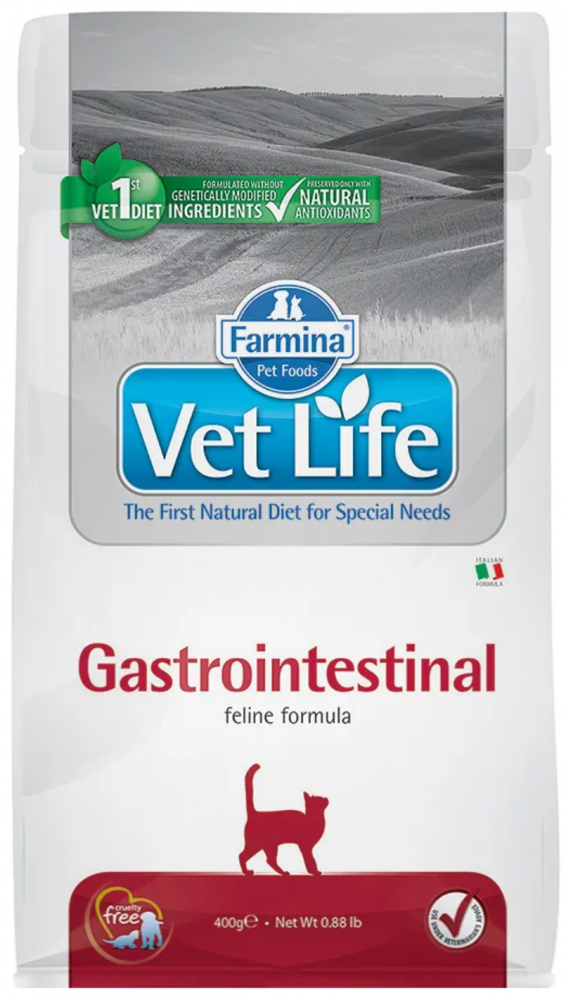 Корм для кошек Farmina VetLife желудочно-кишечных заболеваниях