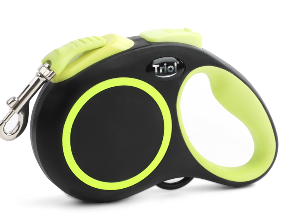 Поводок-рулетка Триол для собак Urban Neon S, 5м до 15кг, лента, черный