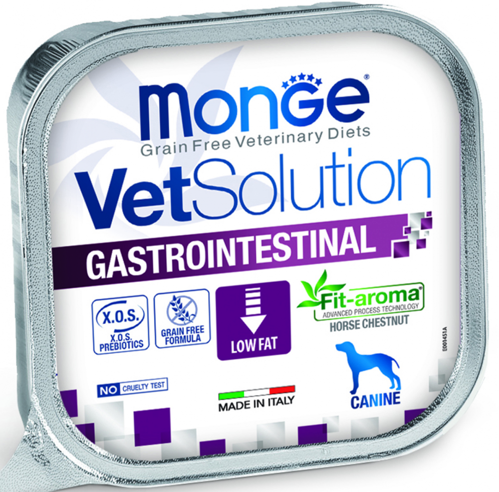 Диетический корм Monge VetSolution Dog Gastrointestinal Гастроинтестинал для собак при заболеваниях ЖКТ 150 г