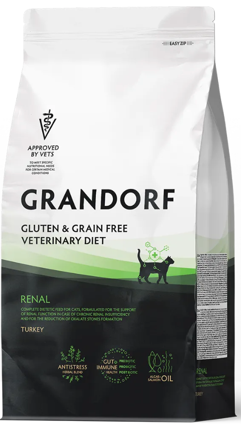 Корм Grandorf VET RENAL при острой почечной недостаточности, при хронической болезни почек кошекn
