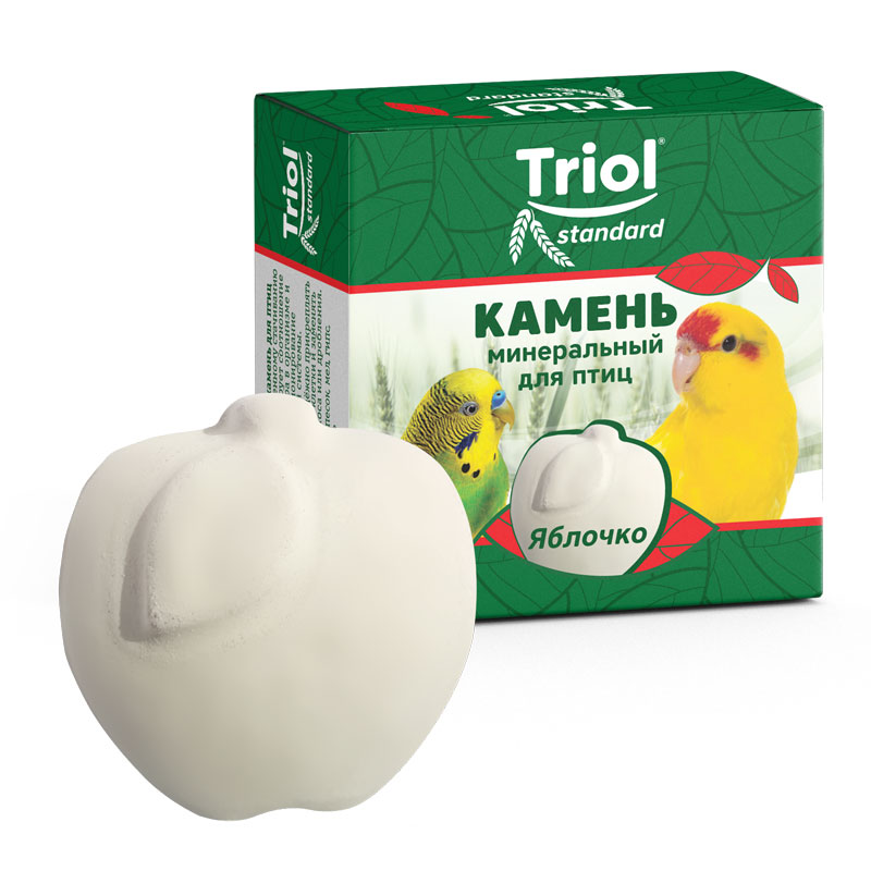Камень минеральный Triol Standard &laquo;Яблочко&raquo; для птиц 30 г