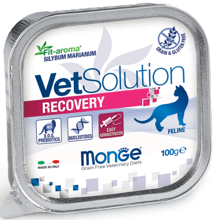 Диетический корм Monge VetSolution Cat Recovery Рекавери для кошек при восстановлении питания в период выздоровления 100 г