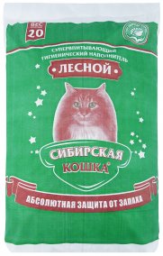 Наполнитель Сибирская кошка древесный "Лесной" 20 кг