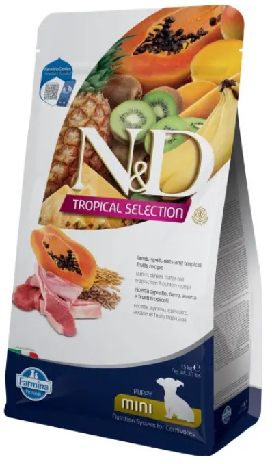 Корм Farmina N&amp;D Tropical Selection Lamb (низкозерновой) для ЩЕНКОВ малых пород, с ягнёнком 1,5 кг