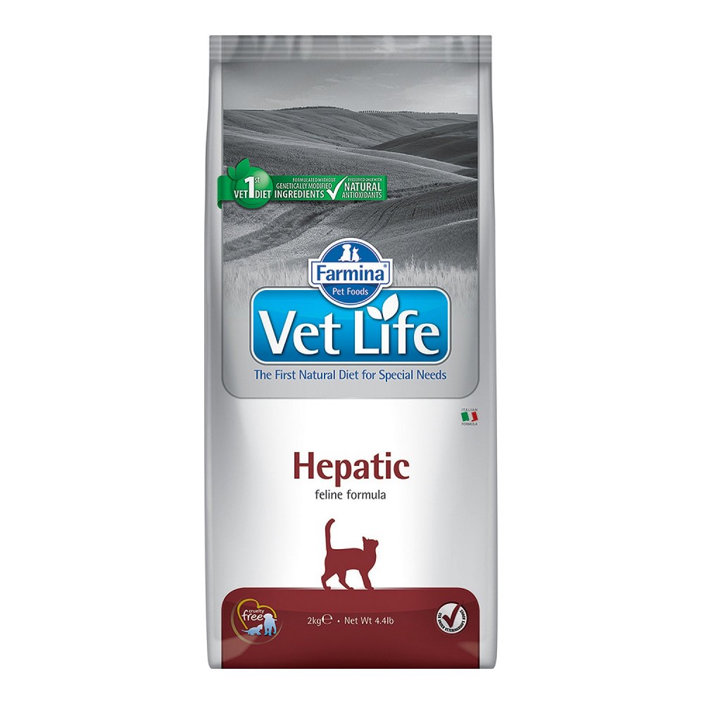 Корм Farmina Vet Life Hepatic для кошек при заболевании печени