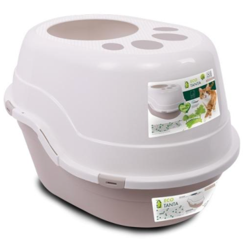 M-PETS Туалет-бокс ЭКО для кошек c верхним входом, цвет песочный, 63x49x42 см