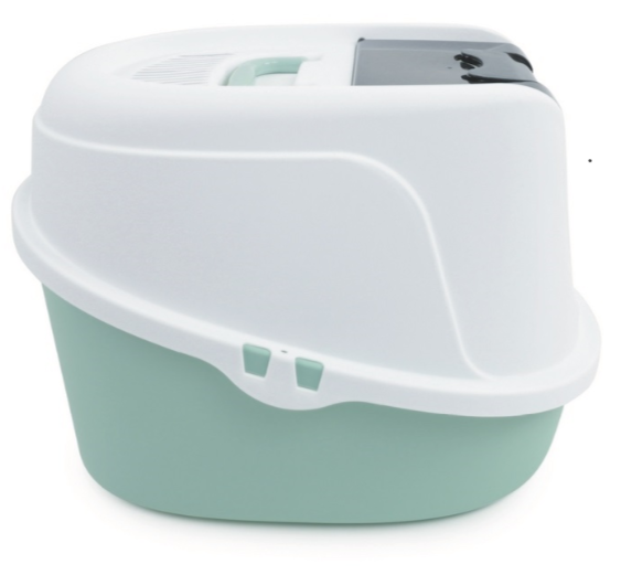 M-PETS Туалет-бокс ЭКO TIMA для кошек, цвет морская волна, размер M, 52.3x39.7x38 см