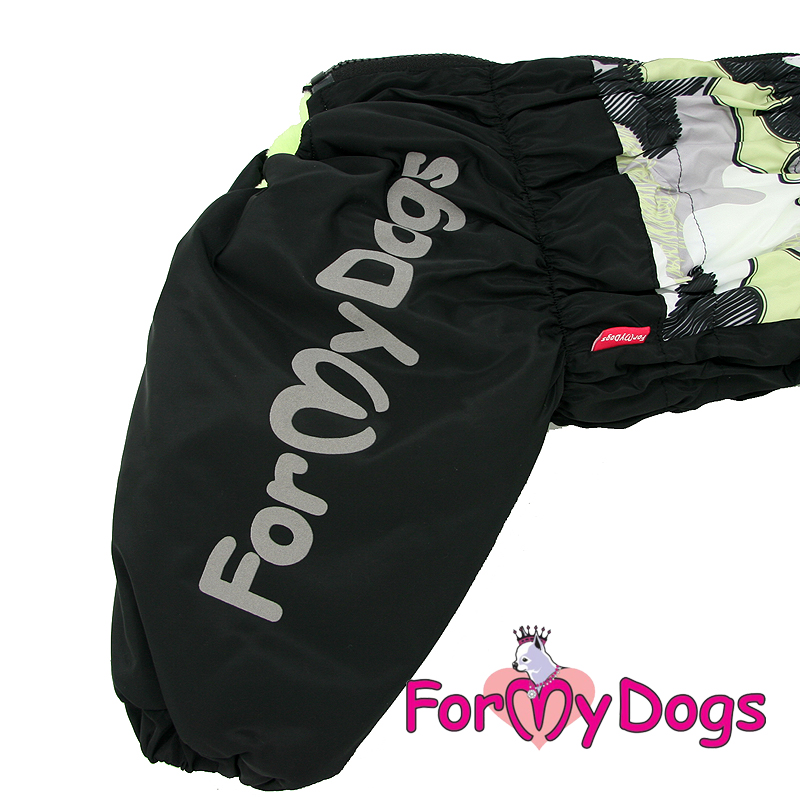 ForMyDogs Комбинезон ТЕПЛЫЙ черно-желтый камуфляж для мальчиков C1 55*75см