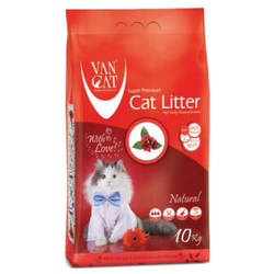 Наполнитель для кошек Van Cat комкующийся "100% Натуральный", без пыли 10 кг гранулы 0,5 - 2,25мм