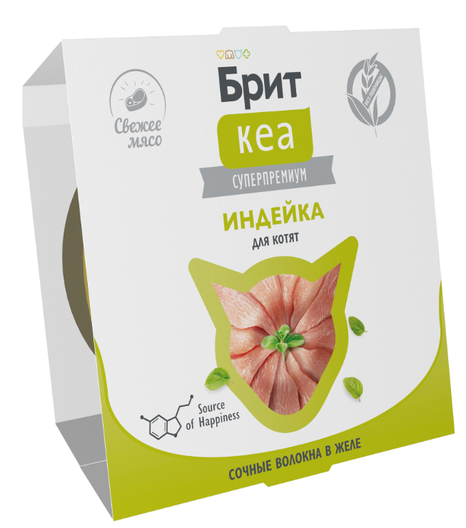 БРИТ КЕА, Ламистер для КОТЯТ, Индейка: ЖЕЛЕ 75 г