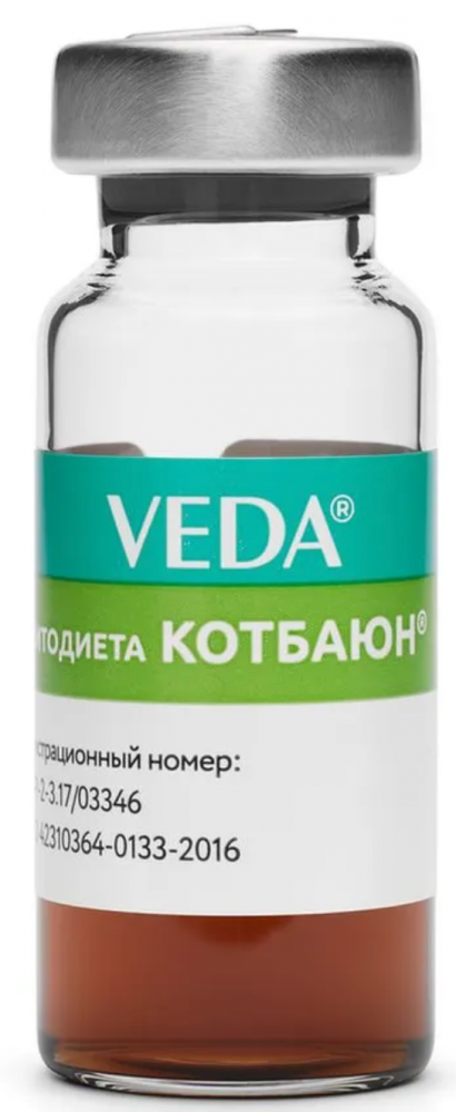 VEDA КОТБАЮН кормовая добавка для ПРОФИЛАКТИКИ СТРЕССА для собак и кошек, 3 фл. по 10 мл, 30 мл