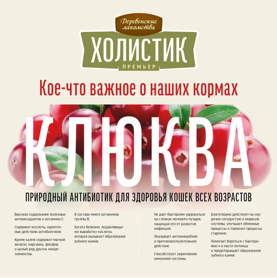 Сухой корм "Деревенские лакомства Холистик Премьер" для КОТЯТ кош с чувствительным пищеварение, курица